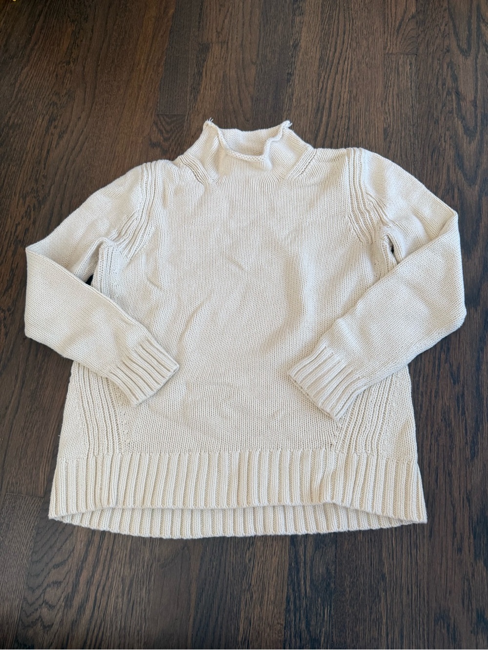 J. Crew Cream Knit Rollneck Sweater